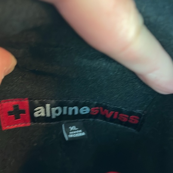 Alpine Swiss Duffy Women’s Wool Coat Fur Trim Hooded Parka Jacket. XL. - Picture 10 of 14